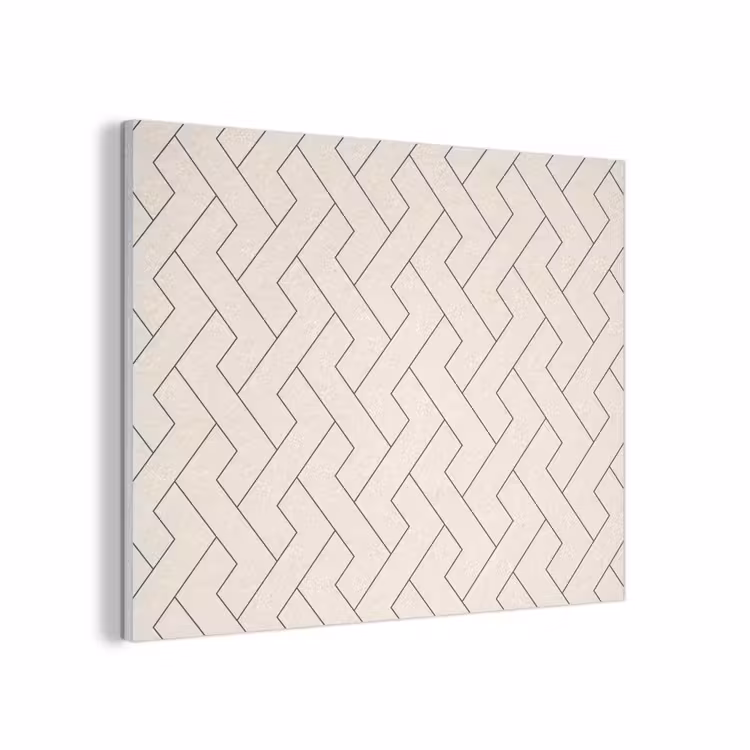 Beige - Zigzag - Patroon PET vilt klein 837 -3d