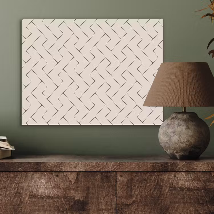 Beige - Zigzag - Patroon PET vilt klein 837 -sfeer2