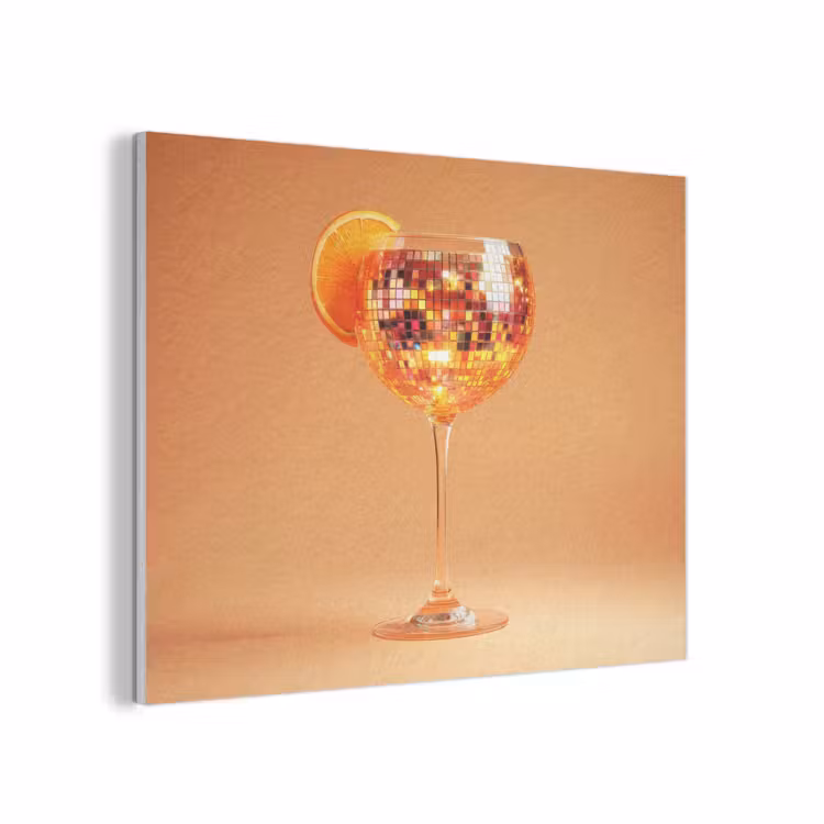 Drank - Oranje - Glitter - Disco PET vilt klein -3d