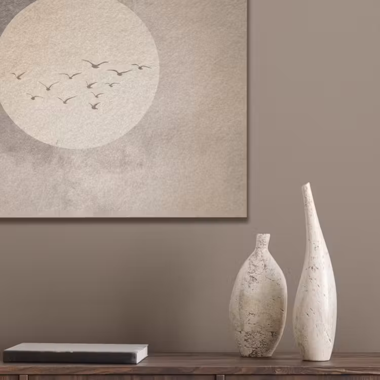 Vogel - Beige - Japandi PET vilt klein -sfeer6_closeup