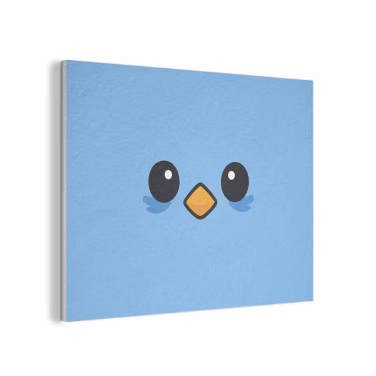 Vogel - Blauw - Eenvoudig PET vilt klein -3d