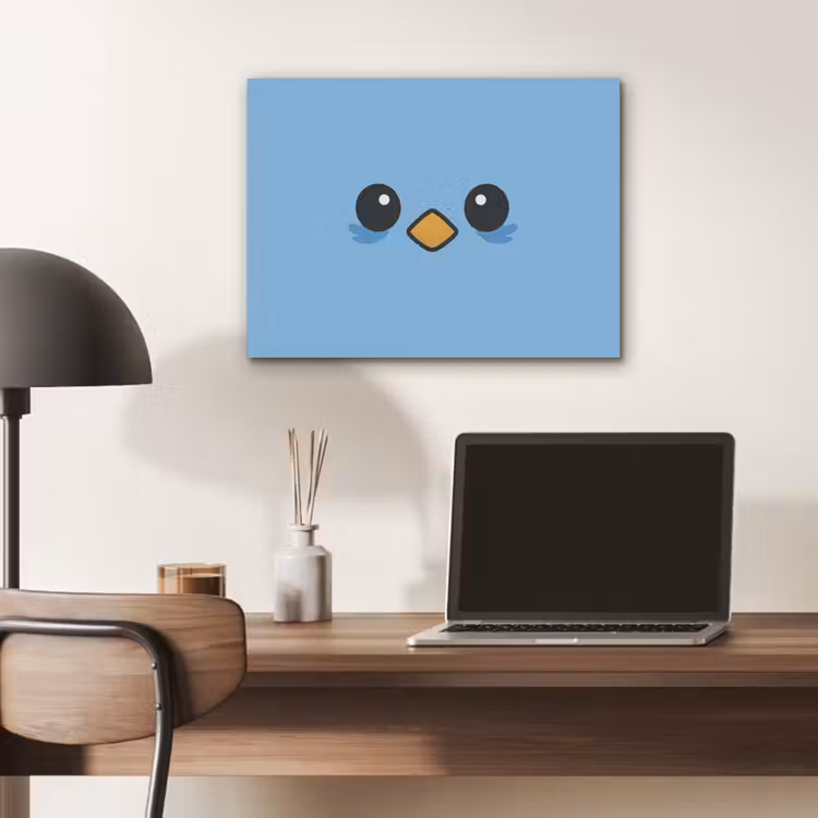 Vogel - Blauw - Eenvoudig PET vilt klein -sfeer5