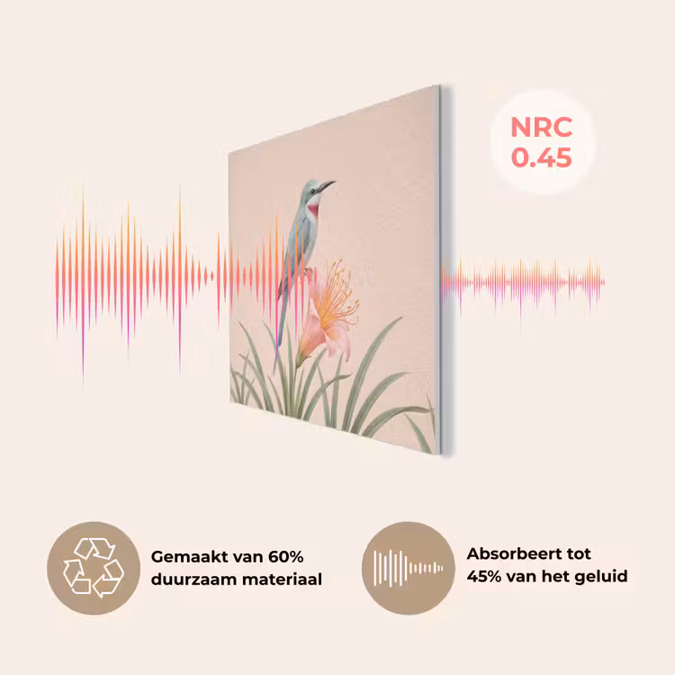 Vogel - Bloem - Natuur - Roze PET vilt klein -USP_NL