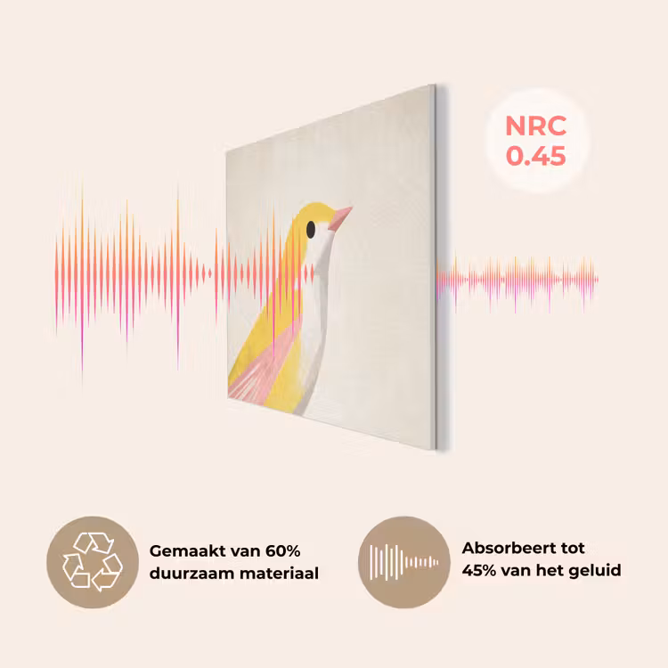 Vogel - Minimalistisch - Geel PET vilt klein -USP_NL