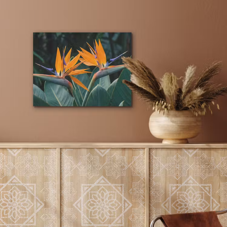 Paradijsvogel - Bloem - Exotisch PET vilt klein -sfeer4
