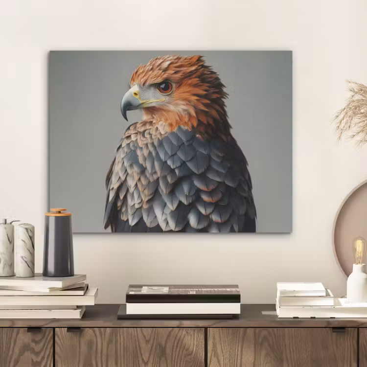 Vogel - Realistisch - Veren - Bruin PET vilt klein -sfeer1