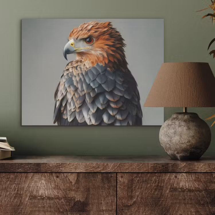 Vogel - Realistisch - Veren - Bruin PET vilt klein -sfeer2