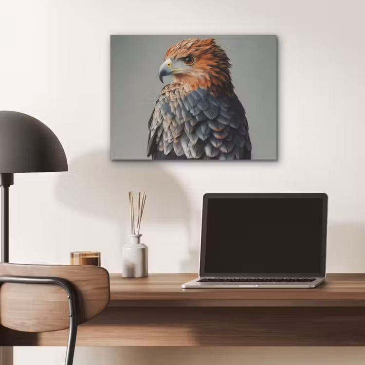 Vogel - Realistisch - Veren - Bruin PET vilt klein -sfeer5