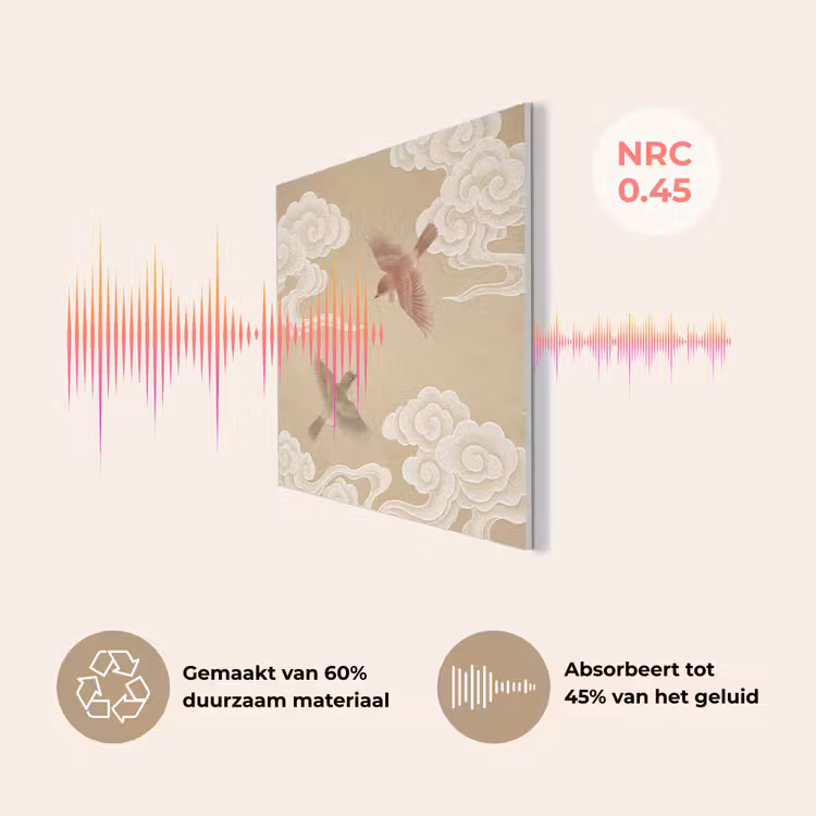Vogels - Vliegen - Beige PET vilt klein -USP_NL