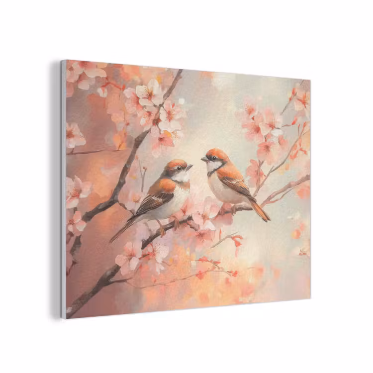Vogels - Romantic - Bloesemtak PET vilt klein -3d