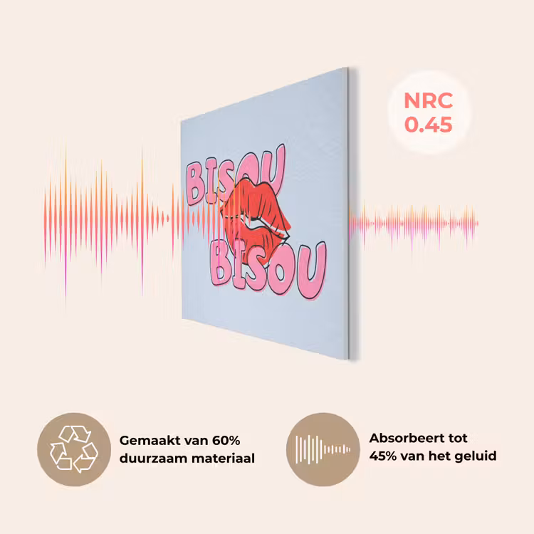 Bisou - Blauw - Roze - Lippen PET vilt klein -USP_NL