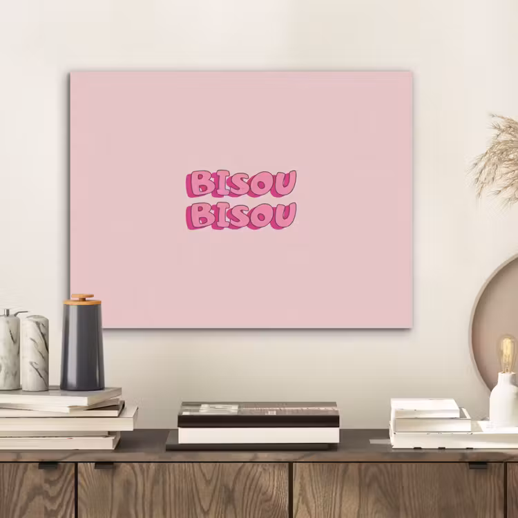 Bisou - Roze - Schaduw PET vilt klein -sfeer1