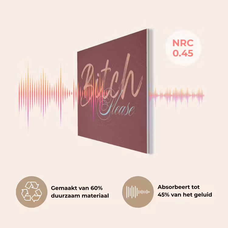 Bitch please - Rood - Blauw PET vilt klein -USP_NL
