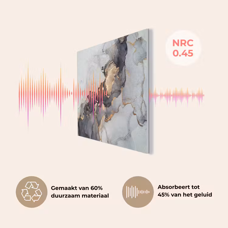 Zwart - Marmer - Luxe - Goud PET vilt klein -USP_NL