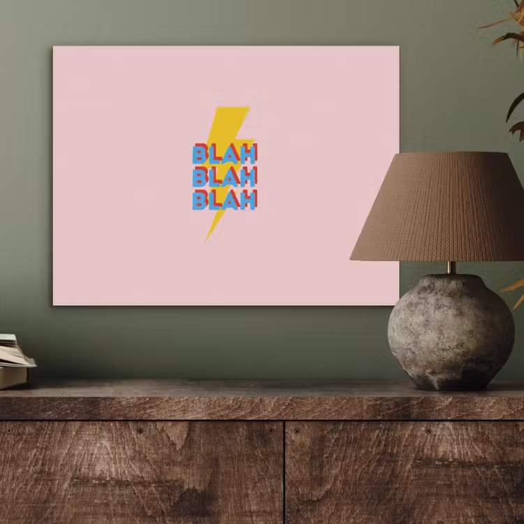 Blah - Bliksem - Roze PET vilt klein -sfeer2