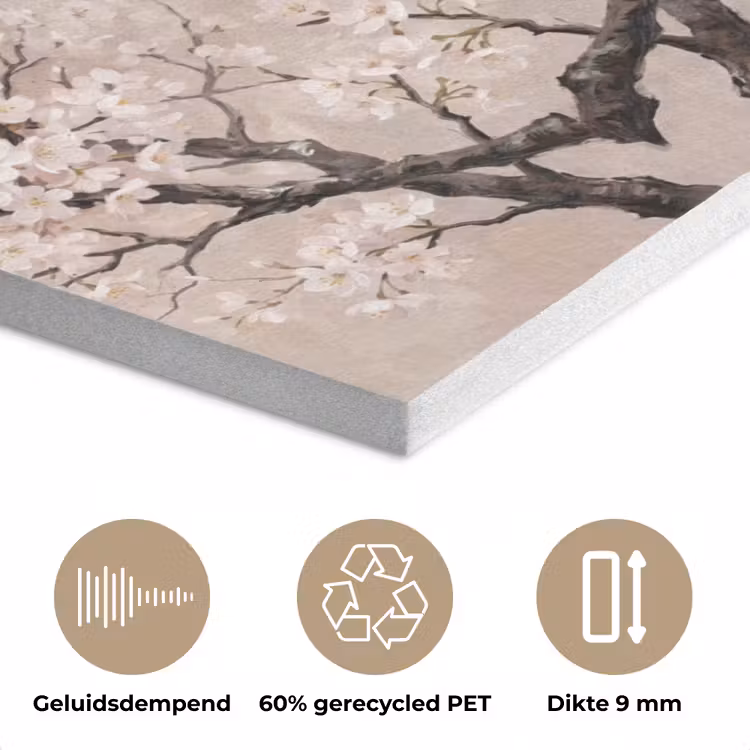 Bloesem - Illustratie - Taupe PET vilt klein -closeup_NL