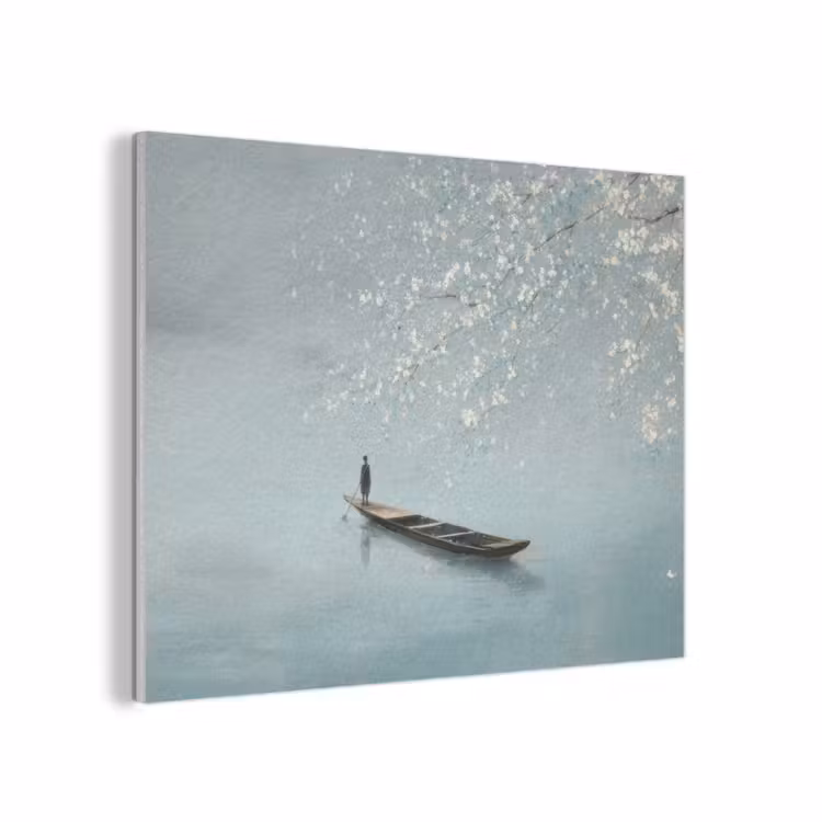 Bloesems - Minimalistisch - Wateroppervlak - Boot PET vilt klein -3d