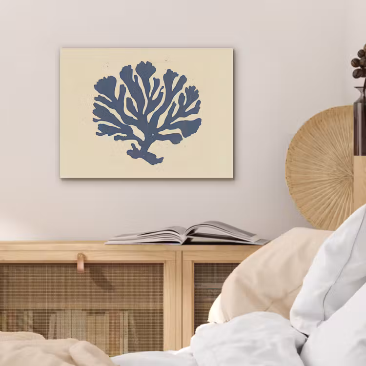 Blauw koraal - Vertakkingen - Beige PET vilt klein -sfeer3