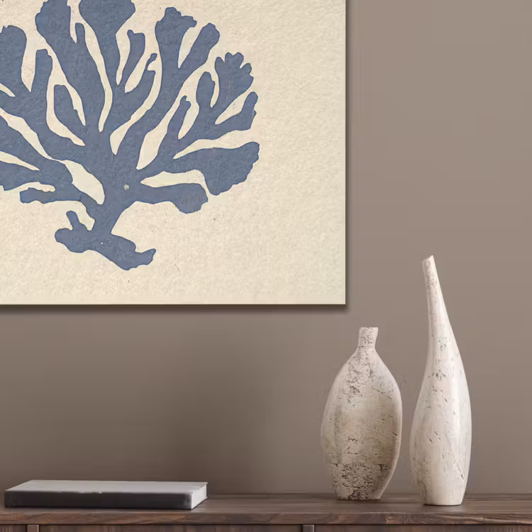 Blauw koraal - Vertakkingen - Beige PET vilt klein -sfeer6_closeup
