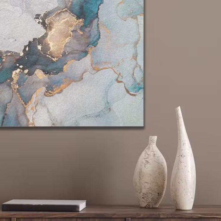 Blauw - Marmer - Goud PET vilt klein -sfeer6_closeup