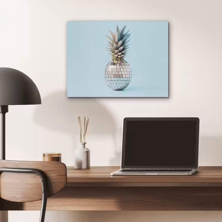 Blauw - Ananas - Disco - Discobal PET vilt klein -sfeer5