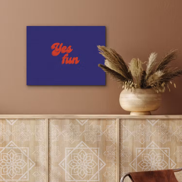 Blauw - Rood - Yes fun - 3D PET vilt klein -sfeer4