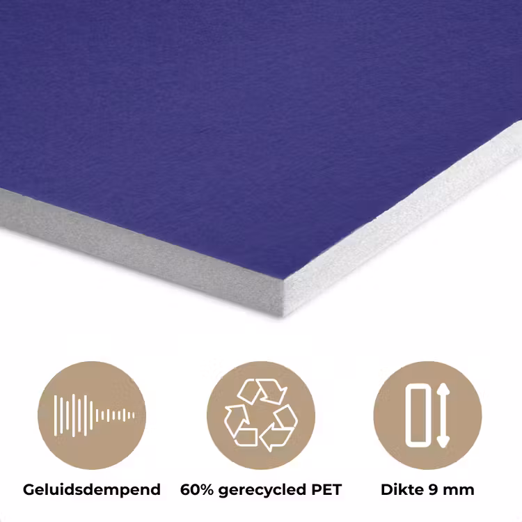 Blauw - Rood - Yes fun - 3D PET vilt klein -closeup_NL