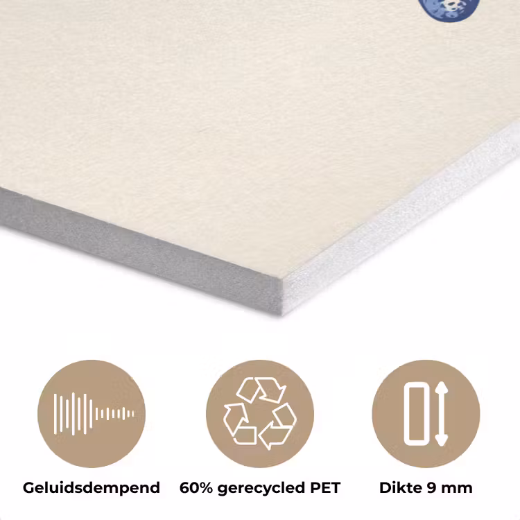Blauwe zeester - Minimalistisch - Beige PET vilt klein -closeup_NL