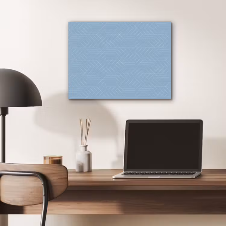 Blauw - Wit - Lijnen - Patroon PET vilt klein 837 -sfeer5