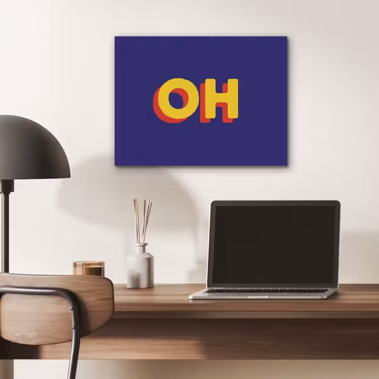 Blauw - Geel - OH - Schaduw PET vilt klein -sfeer5
