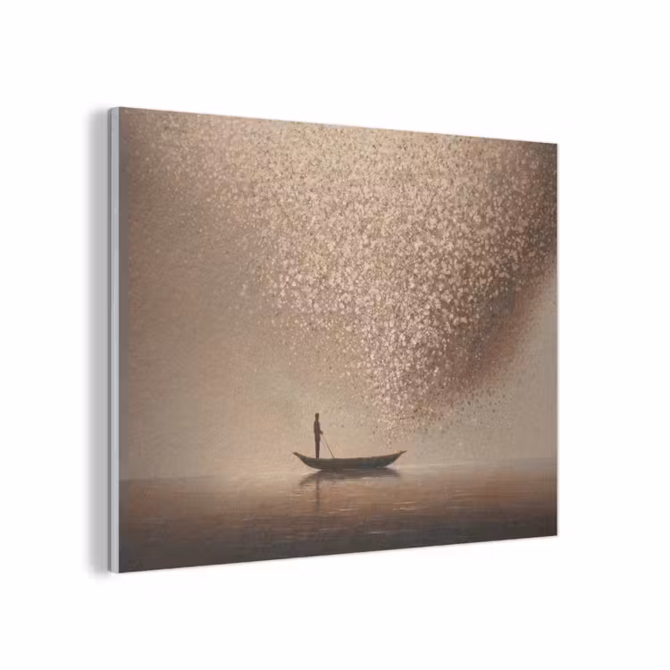 Bootje - Blaadjes - Goud - Water PET vilt klein -3d