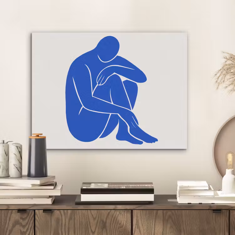 Lichaam - Abstract - Blauw PET vilt klein -sfeer1
