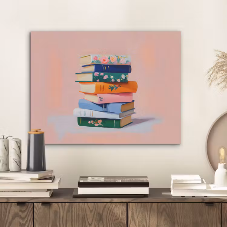 Boeken - Stapel - Kleurrijk PET vilt klein -sfeer1