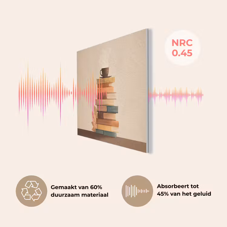Boeken - Toren - Koffie - Beige PET vilt klein -USP_NL