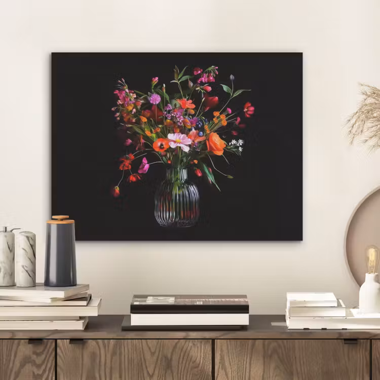 Boeket - Veldbloemen - Vaas PET vilt klein -sfeer1