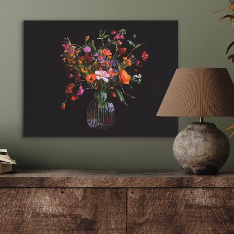 Boeket - Veldbloemen - Vaas PET vilt klein -sfeer2