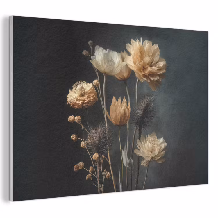 Boeket - Bloemen - Licht - Zwart PET vilt klein -3d