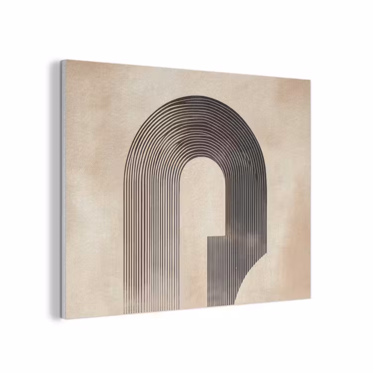 Boog - Strepen - Minimalistisch - Zwart PET vilt klein -3d