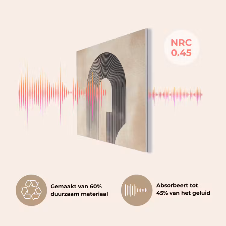 Boog - Strepen - Minimalistisch - Zwart PET vilt klein -USP_NL