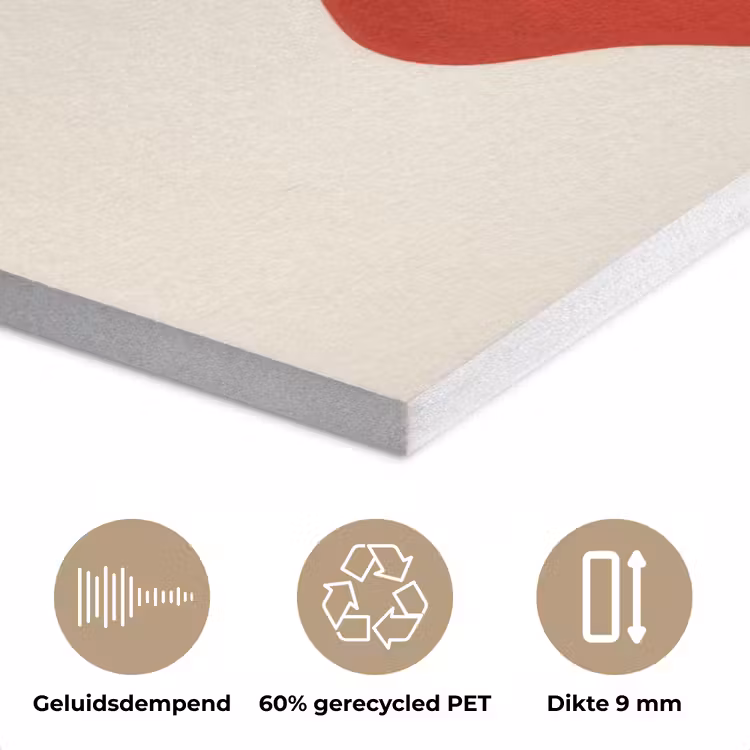 Strik - Symmetrisch - Rood - Lint PET vilt klein -closeup_NL