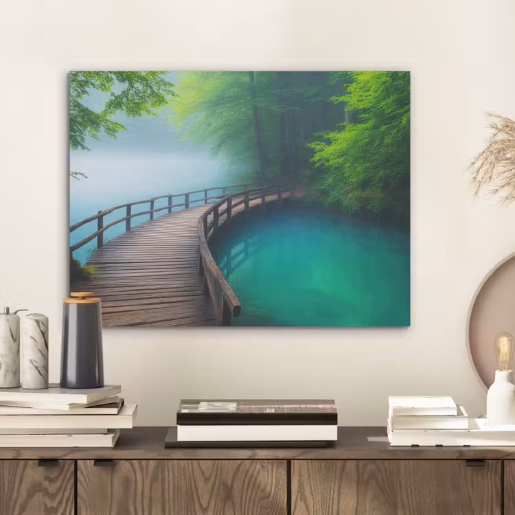 Brug - Water - Rivier - Bos PET vilt klein -sfeer1