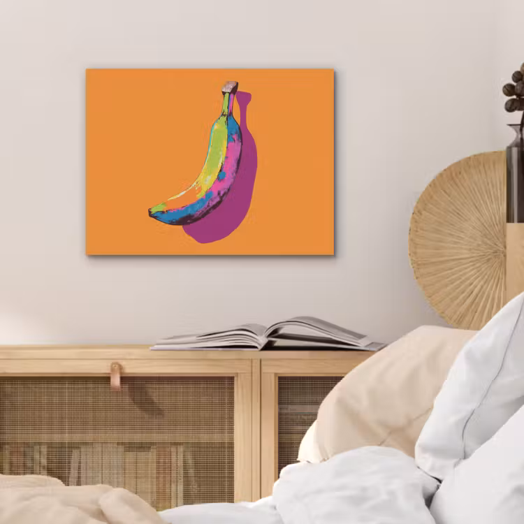 Felle kleuren - Banaan - popart PET vilt klein -sfeer3
