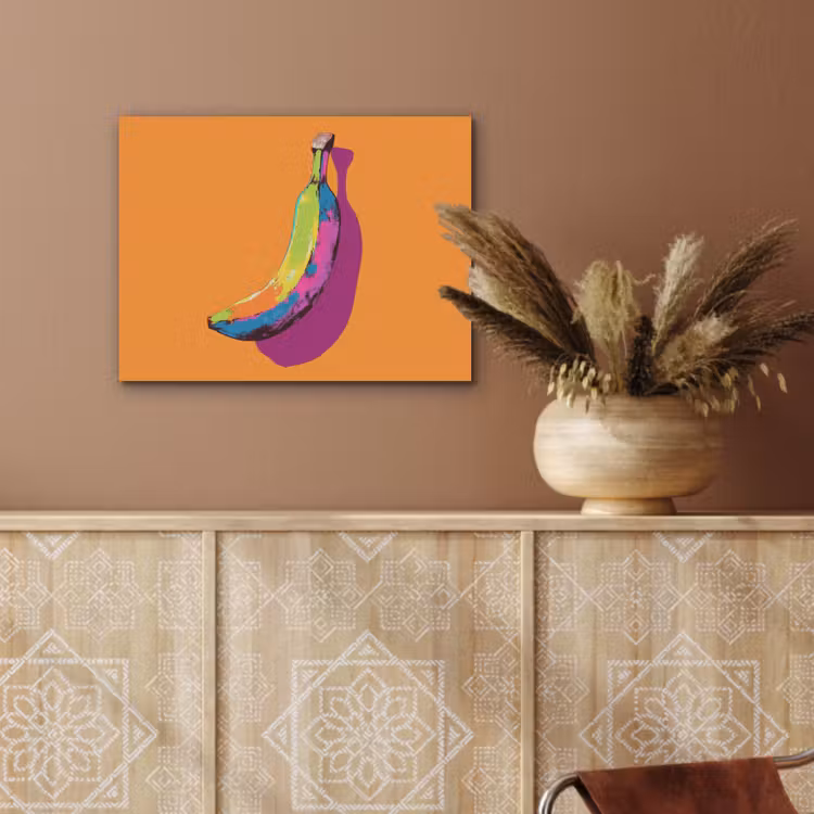 Felle kleuren - Banaan - popart PET vilt klein -sfeer4