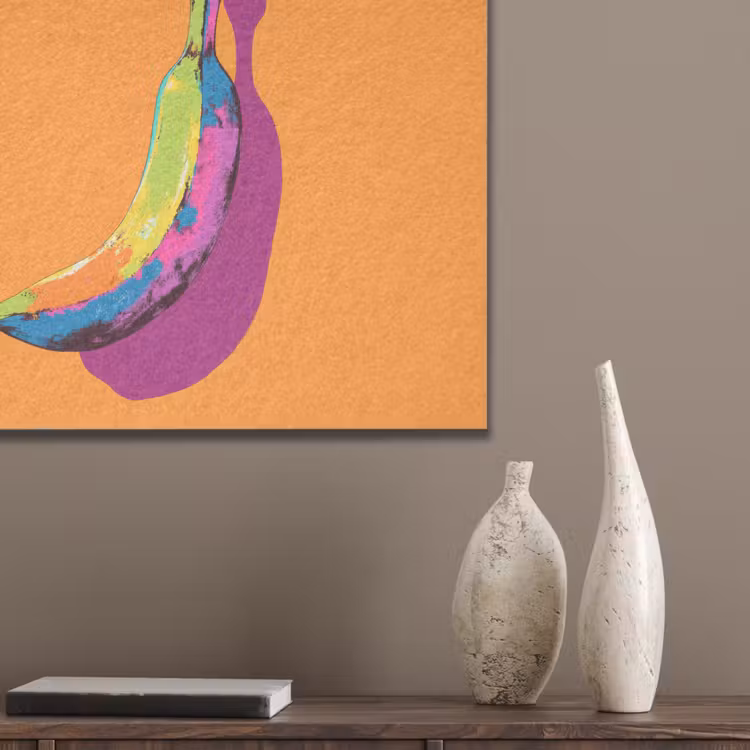 Felle kleuren - Banaan - popart PET vilt klein -sfeer6_closeup