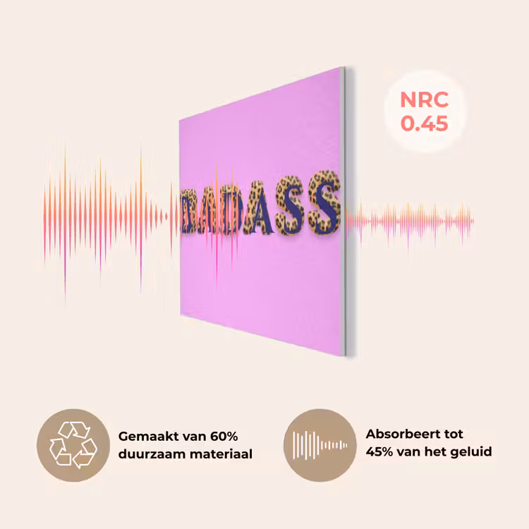 Felroze - Badass - Panterprint - Schaduw PET vilt klein -USP_NL