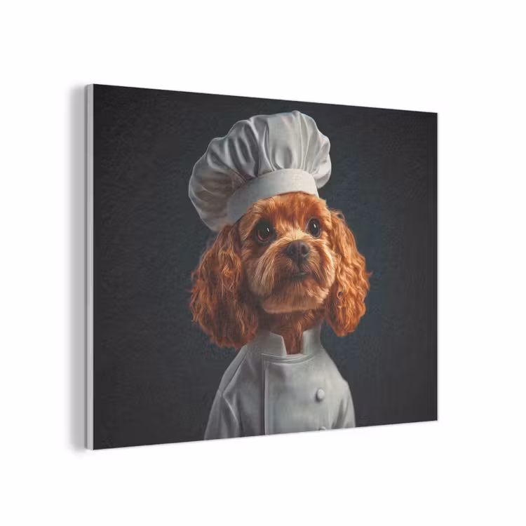 Bruin - Kok - Hondje PET vilt klein -3d
