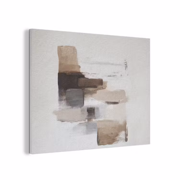 Penseelstreken - Balans - Beige - Bruin PET vilt klein -3d