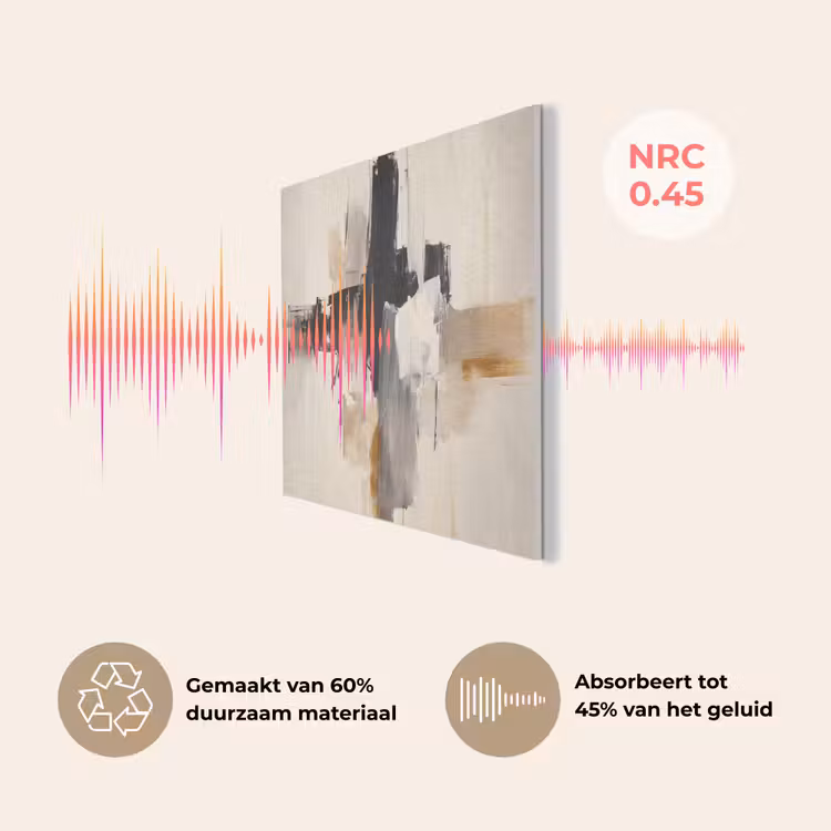 Penseelstreken - Ruw - Abstract - Beige PET vilt klein -USP_NL