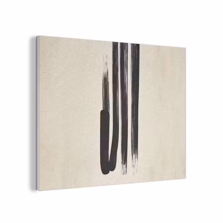 Penseelstreken - Verticaal - Zwart PET vilt klein -3d