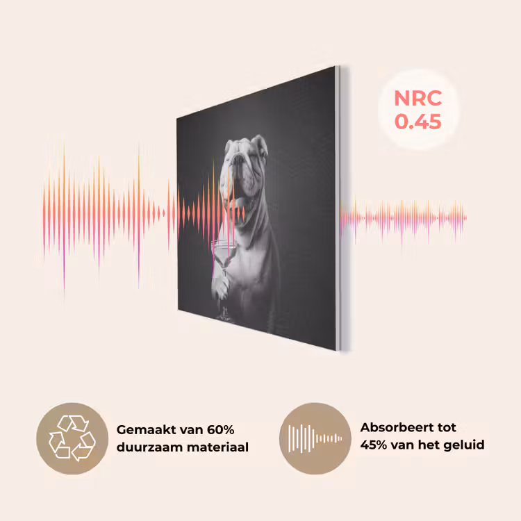 Buldog - Hond - Glas PET vilt klein -USP_NL